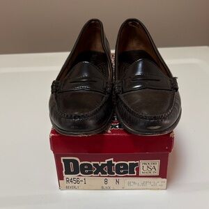 Dexter Women’s Black Leather Slip-On Loafers